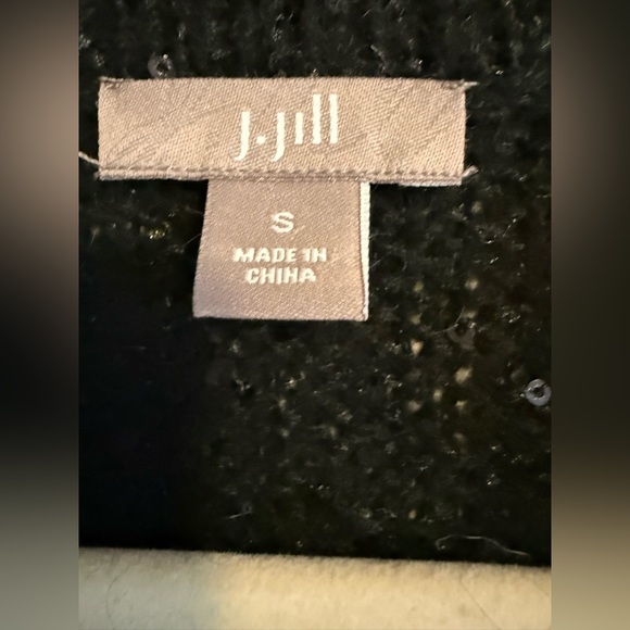 J. Jill Mohair Sparkly Black Jacket Size S - Picture 8 of 9